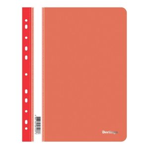 Папка-скоросшиватель пластик. перф. Berlingo, А4, 180мкм, красная