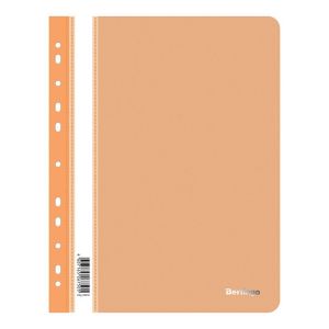 Папка-скоросшиватель пластик. перф. Berlingo, А4, 180мкм, оранжевая