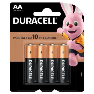 Батарейка Duracell Basic AA (LR06) алкалиновая, 4BL, Китай