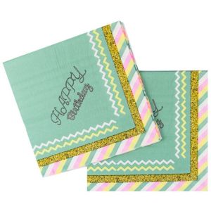 Салфетки ПатиБум «Happy Birthday.Тиффани», 33*33см, 12шт.