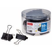 Зажимы для Бумаг Hatber 41мм черные ENERGY SAVE 20шт. в пласт.тубе