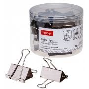 Зажимы для Бумаг Hatber 51мм Серебряные  в пласт.тубе