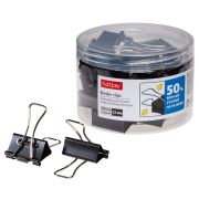 Зажимы для Бумаг Hatber 32мм черные ENERGY SAVE 20шт. в пласт.тубе