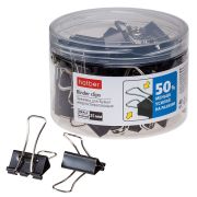 Зажимы для Бумаг Hatber 25мм черные ENERGY SAVE 40шт. в пласт.тубе