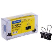 OfficeSpace Зажимы для бумаг 25 мм черный