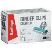 Berlingo Зажимы-бульдоги для бумаг 25мм  (10 шт.) разноцветный