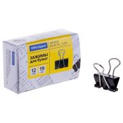 OfficeSpace Зажимы для бумаг 19 мм (12 шт.) черный