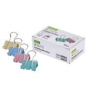 Зажимы для Бумаг Hatber X-Mate 19мм цветные 12шт. в картонной коробке