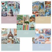 Тетрадь А5, 48 л., HATBER-ECO скоба, офсет №2 ЭКОНОМ, клетка, обложка мелованная бумага, «Travelbook», Россия