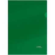 Папка-уголок CTAMM А4, 180мкм, пластик, непрозрачная, зеленая