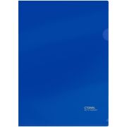 Папка-уголок CTAMM А4, 180мкм, пластик, непрозрачная, синяя