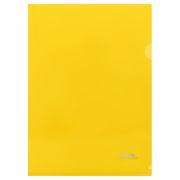 Папка-уголок CTAMM А4, 180мкм, пластик, прозрачная, желтая