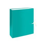 ПАПКА-БОКС АРХИВНАЯ СКЛАДНАЯ, БУМВИНИЛ LAMARK, А4, 200 ММ, БИРЮЗОВАЯ