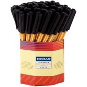 Ручка шариковая PenSan «Officepen 1010» черная, 1мм, игольчатый стержень,на масляной основе, дисплей