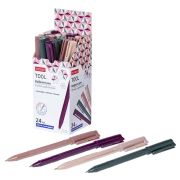 РУЧКА Hatber шариковая Tool синяя 0,7 мм с колпачком и клипом чернила на масл.основе 24шт Ассорти в