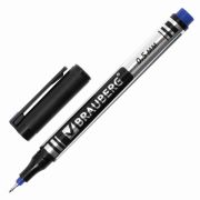 Маркер перманентный BRAUBERG «Jet», СИНИЙ, супертонкий металлический наконечник 0,5 мм