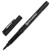 Маркер перманентный BRAUBERG «CLASSICLine», ЧЕРНЫЙ, тонкий наконечник 1 мм