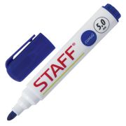 Маркер стираемый для белой доски СИНИЙ, STAFF «Manager», 5 мм, с клипом, Китай