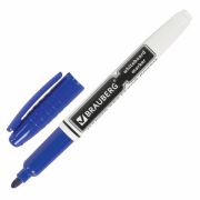 Маркер стираемый для белой доски СИНИЙ, BRAUBERG, 4 мм, с клипом, эргономичный корпус