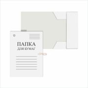 Папка для бумаг с завязками, белая DOLCE COSTO, 280 г/м2, немелованный картон