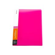 ПАПКА С БОКОВЫМ ЗАЖИМОМ 0,60ММ НЕОН КРАСНАЯ