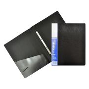 Папка-скоросшиватель EC Premier черная + карман 20мм 550мк