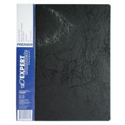 Папка с 1 прижимом EC Premier черная + карман 20мм 700мк
