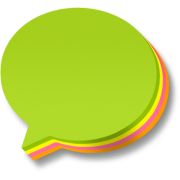 Бумага для заметок с клеевым краем фигурная Диалог 100 листов, 4 цвета неон