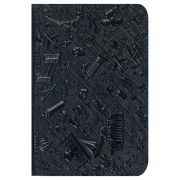 Обложка для паспорта Кожевенная мануфактура, нат. кожа, «Путешествия», темно-синяя