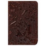 Обложка для паспорта Кожевенная мануфактура, нат. кожа, «Путешествия», коричневая