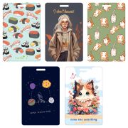 Обложка-карман для карт и пропусков OfficeSpace «Vibes», 95*65мм, ПВХ, ассорти