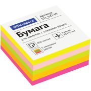 Самоклеящийся блок OfficeSpace 76*76мм, 400л., 5 неоновых цветов SN_ 54149