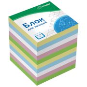 Блок для записей СТАММ «Basic» 9*9*9см, цветной