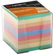 БУМАГА ДЛЯ ЗАПИСИ 90*90ММ 900Л ЦВЕТНАЯ В ПРОЗРАЧНОМ ПЛАСТИКОВОМ БОКСЕ