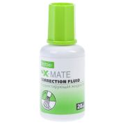 Корректирующая Жидкость Hatber X-Mate на химической основе 20ml с кисточкой в картонной Дисплей-витрине