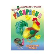 Раскраска 8л А5 Первые уроки Домашние птицы