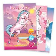 Раскраска А4 с наклейками единороги