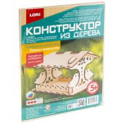 Конструктор деревянный Lori «Кормушка для птиц. Цветочная полянка»