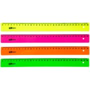 Линейка 30см ArtSpace, флуоресцентная, ассорти