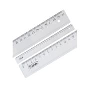 Линейка 30см Стамм, пластиковая, прозрачная бесцветная