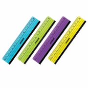 Линейка пластик 15 см ЮНЛАНДИЯ «НЕОНЧИКИ», ассорти, с волнистым краем