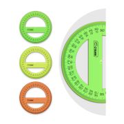 Транспортир 10см, 360° Стамм «Neon Crystal», ассорти