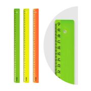 Линейка 40см Стамм «Neon», пластиковая, ассорти