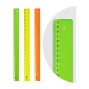 Линейка 50см СТАММ «Neon», пластиковая, ассорти