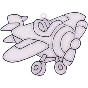 Трафарет витражный малый «Аэроплан»