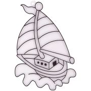Трафарет витражный малый «Яхта»