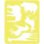 Трафарет-раскраска контурный, СТАММ «Животные Африки», пакет, европодвес