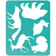 Трафарет-раскраска контурный, СТАММ «Лесные звери», пакет, европодвес