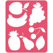 Трафарет-раскраска контурный, СТАММ «Фрукты», пакет, европодвес