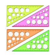 Треугольник 30°, 14см Стамм с окружностями